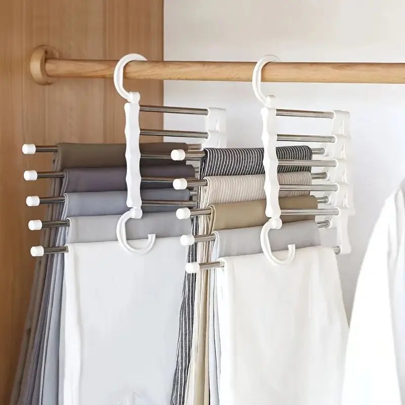 Premium Stainless Steel Multilayer Clothes Hanger 5 Tier-Closet Organizer