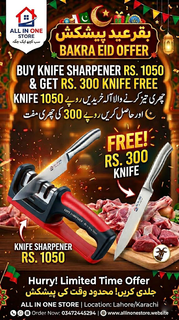 3-Stage Knife Sharpener – Repair, Sharpen & Polish