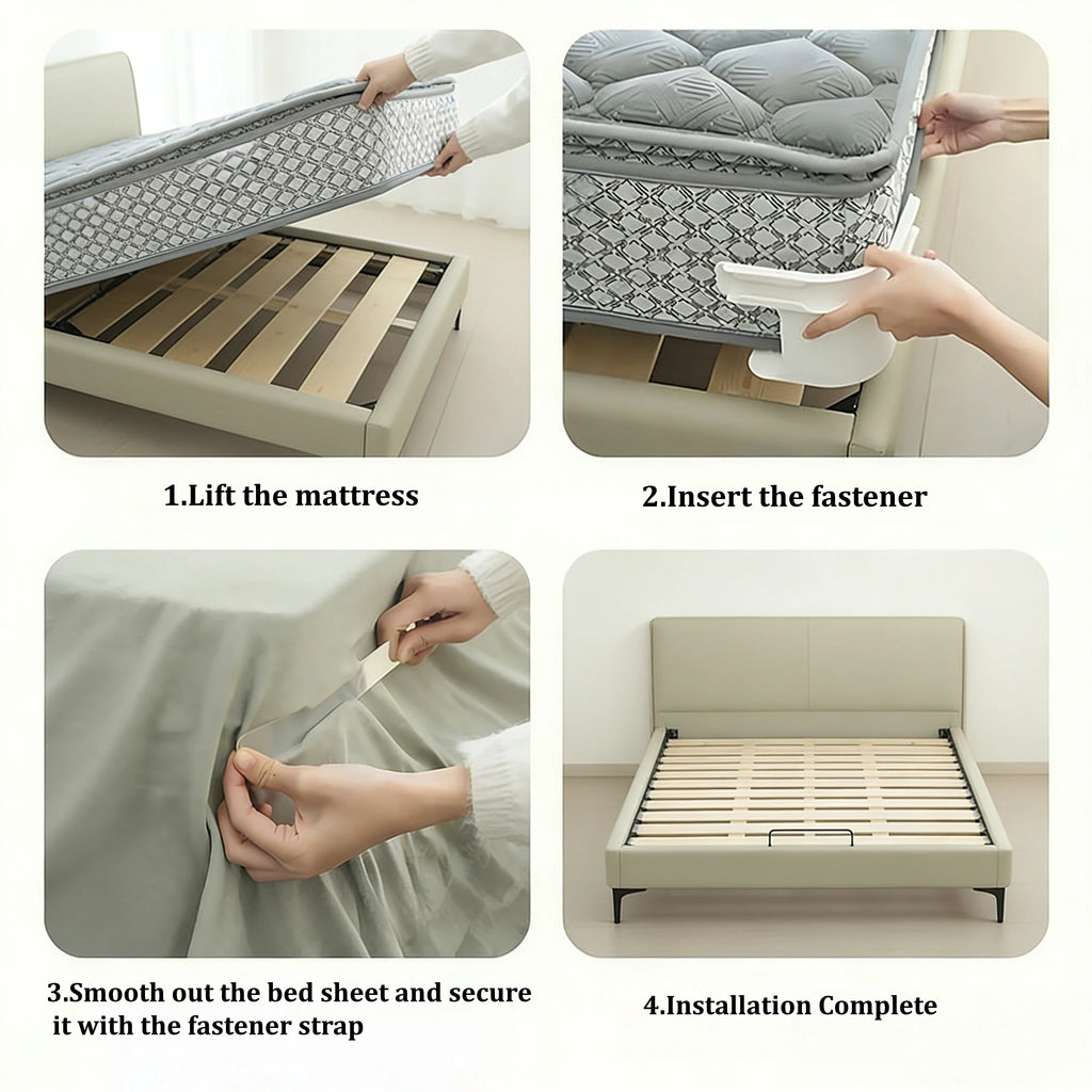 4Pcs Premium Invisible Bed Sheet Clips Anti-Slip Mattress Sheet Holders, Easy Install Sheet Fasteners for Home