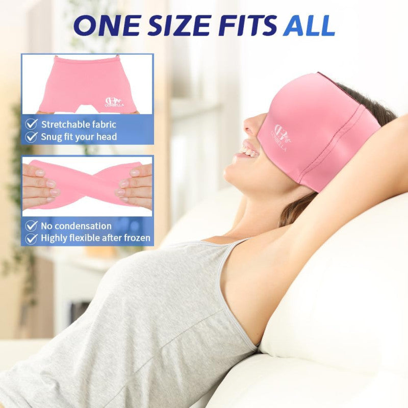 Migraine Relief Cap, Soothing Headache Ice Face Mask mix coolers