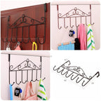 No-Drill Space-Saving Door Hanger | 7 Hooks for Coats, Bags & Towels