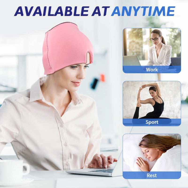 Migraine Relief Cap, Soothing Headache Ice Face Mask mix coolers
