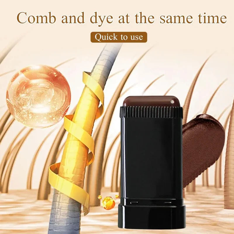 Hair Color Touch-Up Stick – Instant Gray Root Concealer Wand for Women & Men not water proof